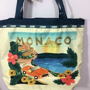 LeSportsac Hailey Tote Monaco Tote exclusive from Rifle Paper Co. NWT .